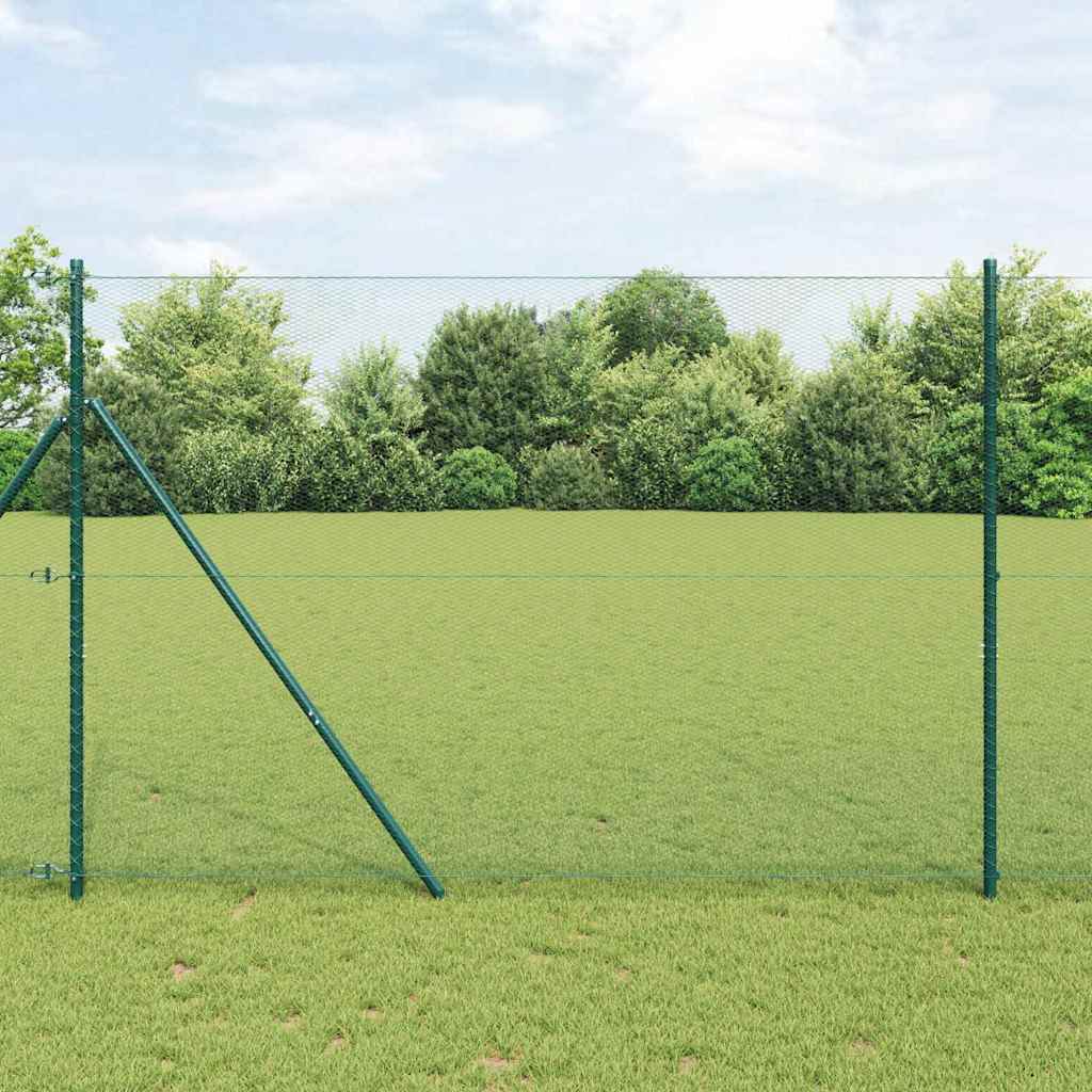 vidaXL Cerca Hexagonal 1,6 x 50 m PVC Verde