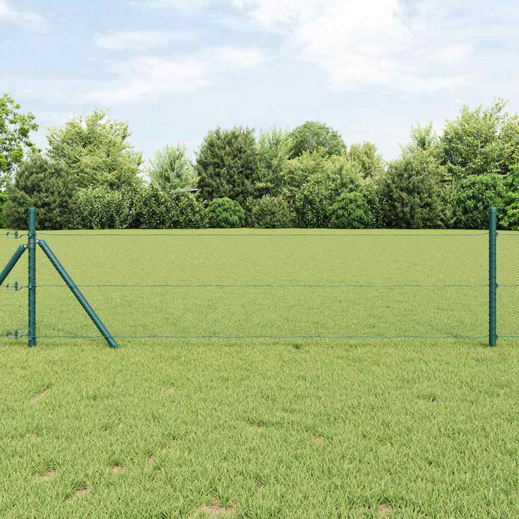 vidaXL Cerca Hexagonal 0,6 x 100 m PVC Verde