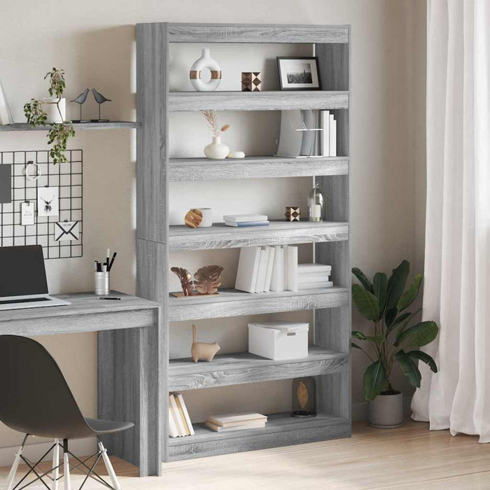 vidaXL Librería 6 niveles 100 x 30 x 198 cm Madera de ingeniería
