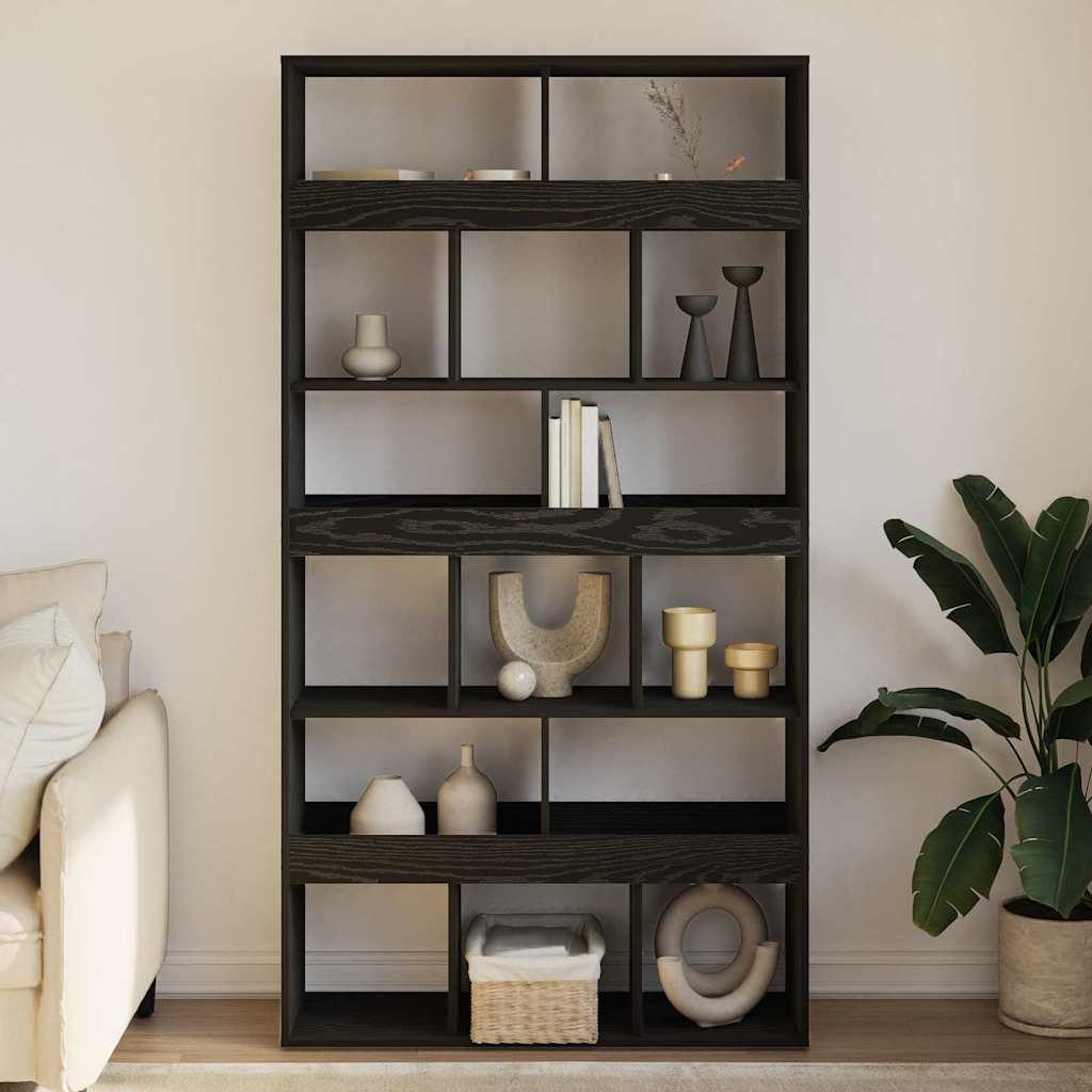 vidaXL Librería 15 niveles 100 x 33 x 187,5 cm Roble Negro
