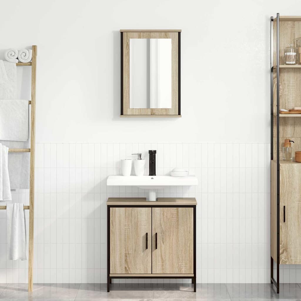 vidaXL Juego de muebles de baño 2 uds. Marrón 60 x 30 x 60 cm