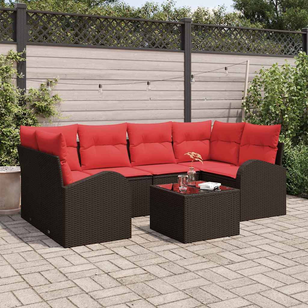 vidaXL Conjunto de sofá de jardín Marrón 55 x 55 x 37 cm