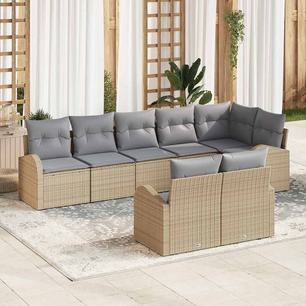 vidaXL Conjunto de sofá de jardín 8 uds. 8-Número de plazas