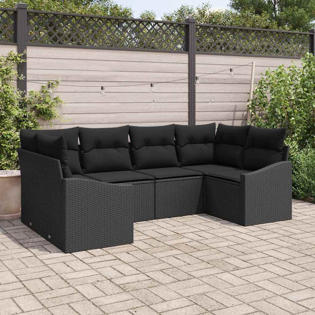 vidaXL 6 uds. Negro