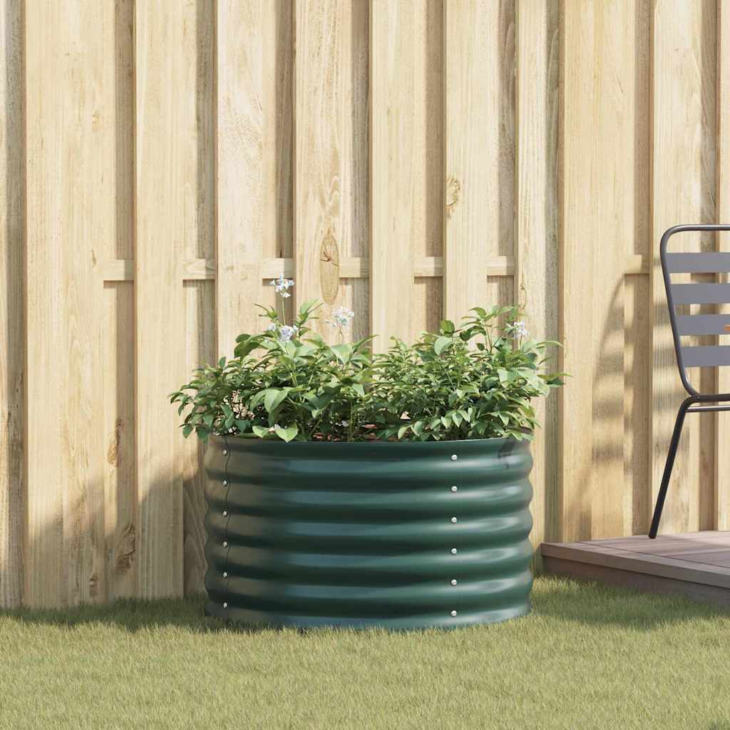 vidaXL Cama elevada Verde 80 x 80 x 44 cm Acero