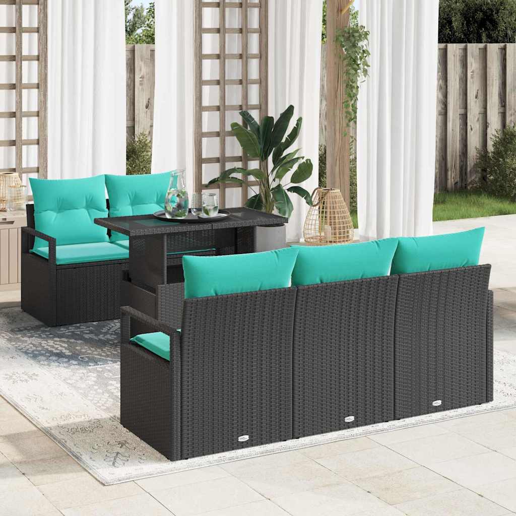 vidaXL Conjunto de sofá de jardín 6 uds. 5-Número de plazas