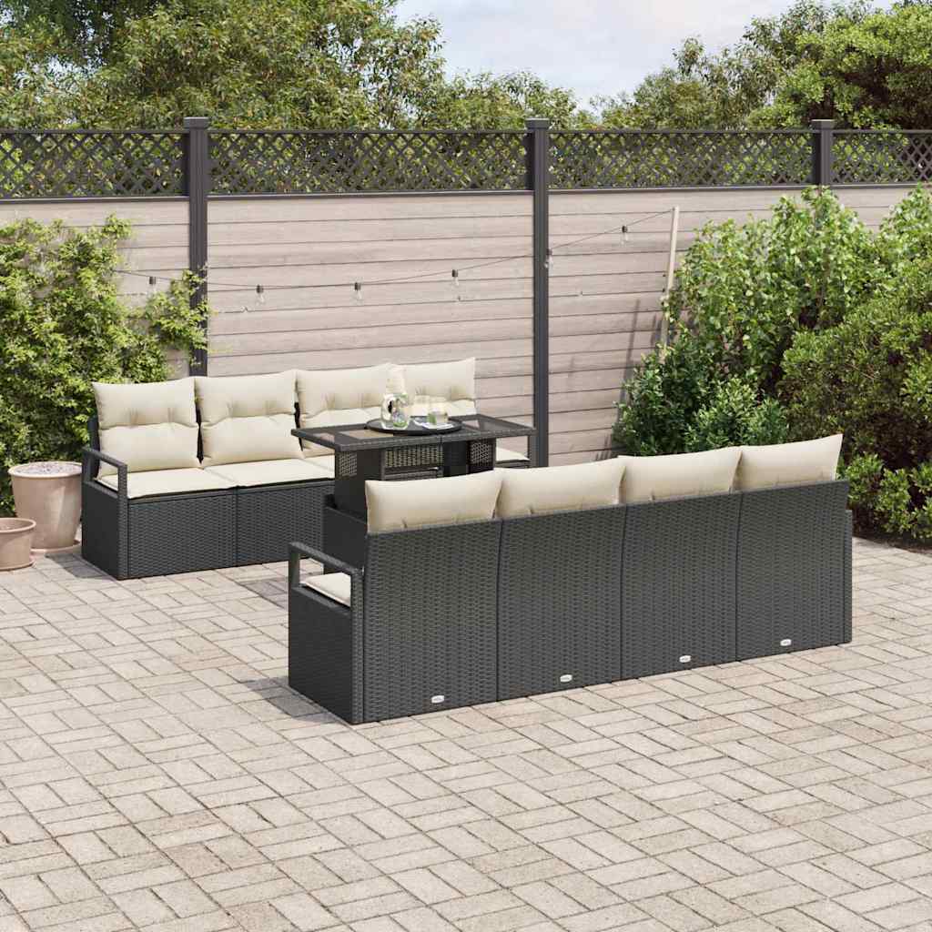 vidaXL Conjunto de sofá de jardín 9 uds. 6-Número de plazas