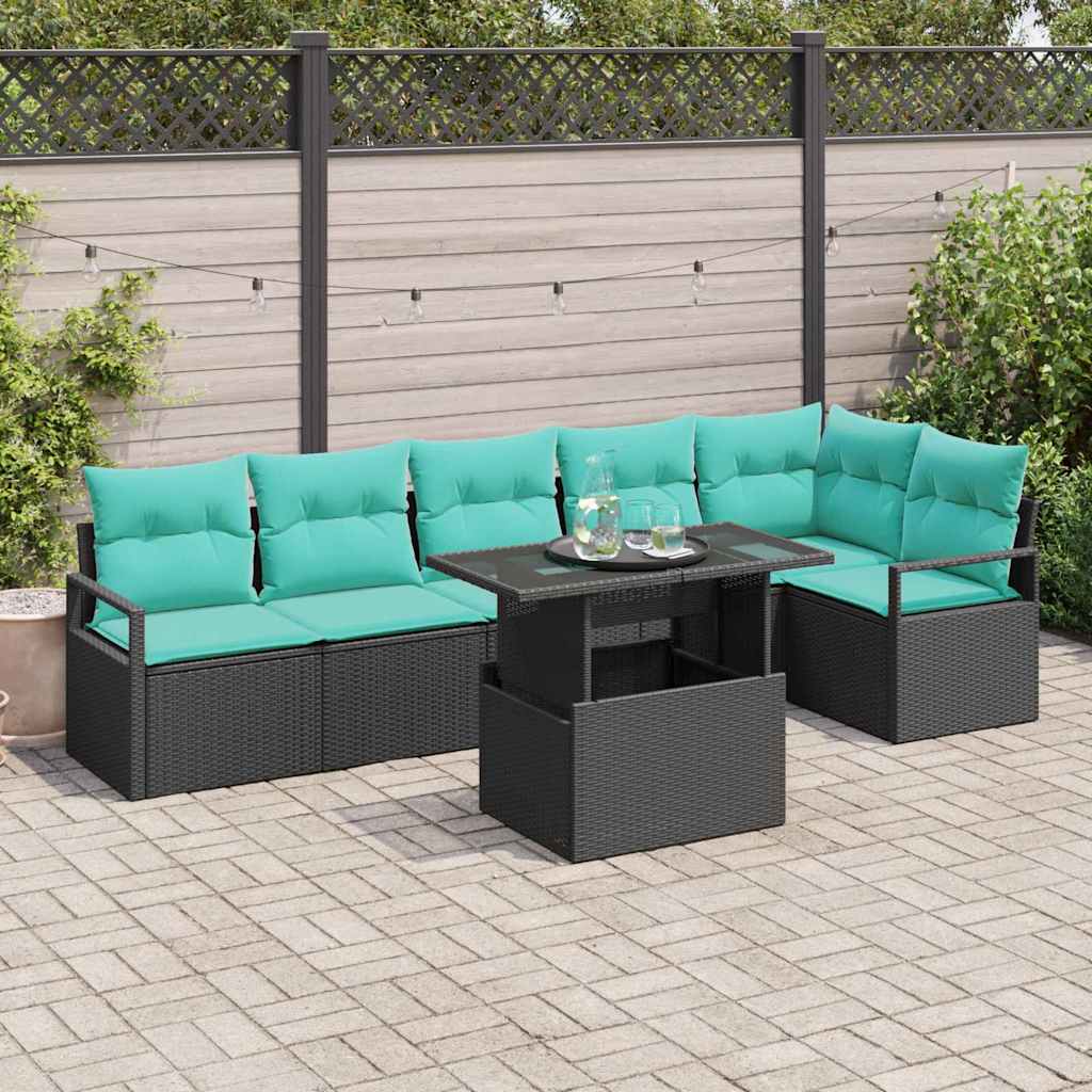vidaXL Conjunto de sofá de jardín 7 uds. 6-Número de plazas