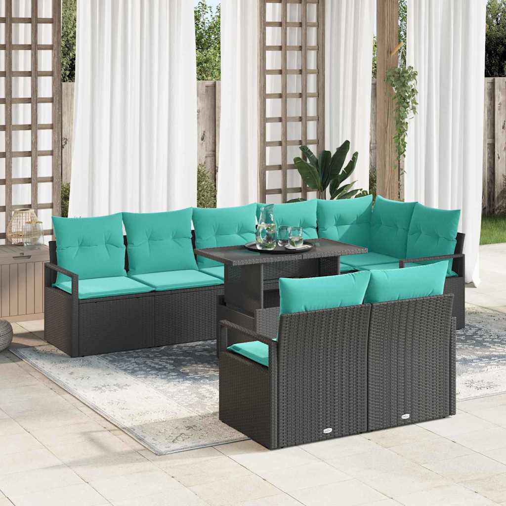 vidaXL Conjunto de sofá de jardín 9 uds. 8-Número de plazas