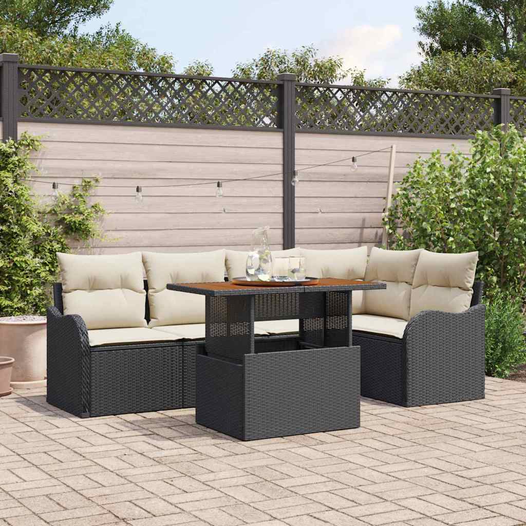 vidaXL Conjunto de sofás de jardín 6 uds. 5-Número de plazas