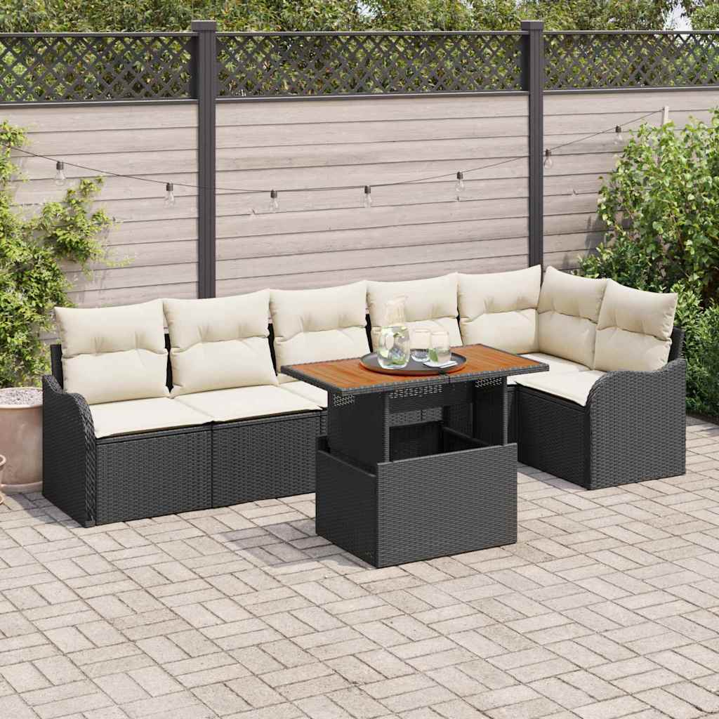 vidaXL Conjunto de sofá de jardín 7 uds. 6-Número de plazas