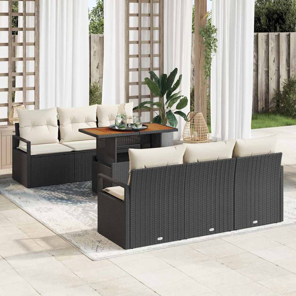 vidaXL Conjunto de sofá de jardín 7 uds. 6-Número de plazas