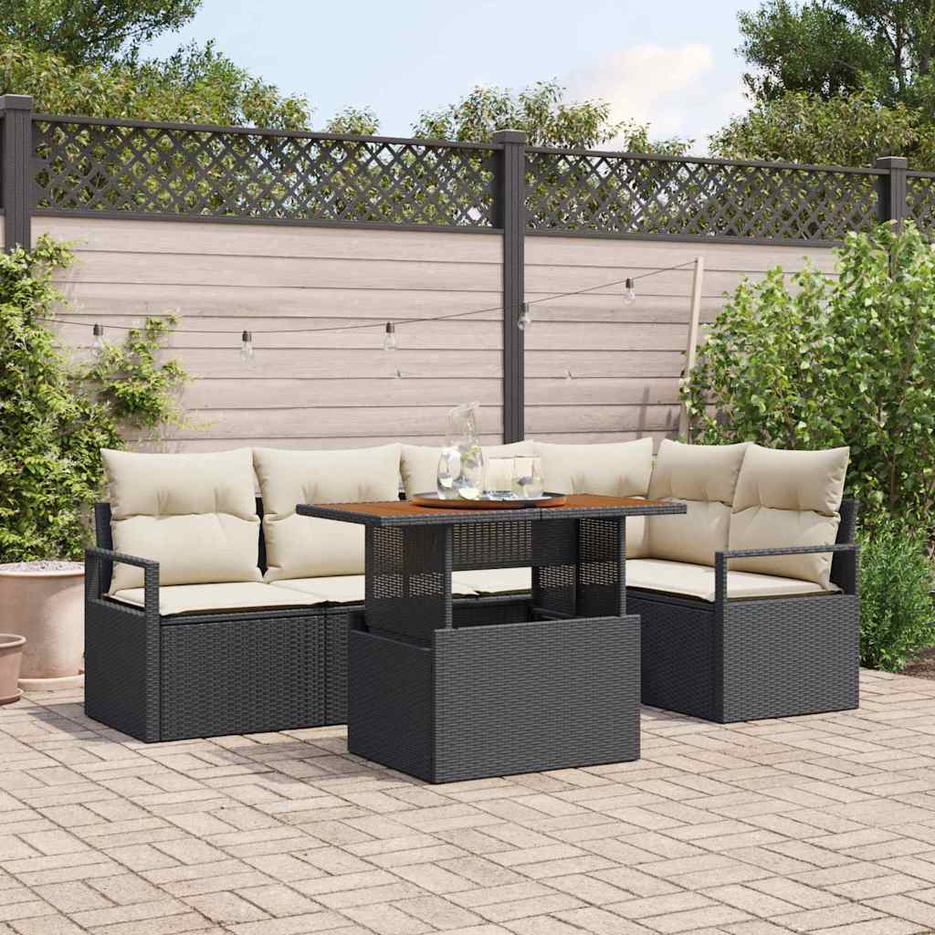 vidaXL Conjunto de sofás de jardín 6 uds. 5-Número de plazas