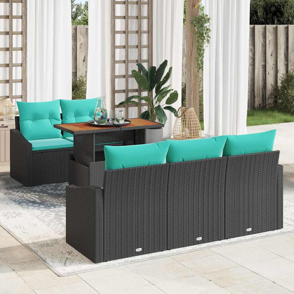 vidaXL Conjunto de sofás de jardín 6 uds. 5-Número de plazas