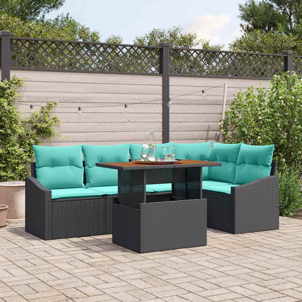 vidaXL Conjunto de sofás de jardín 6 uds. 5-Número de plazas