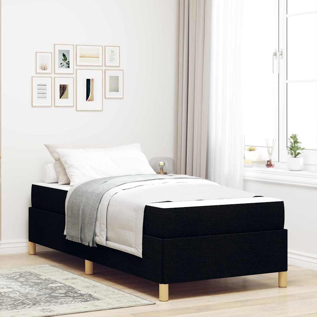 vidaXL Estructura de cama Negro 90 x 200 cm tela