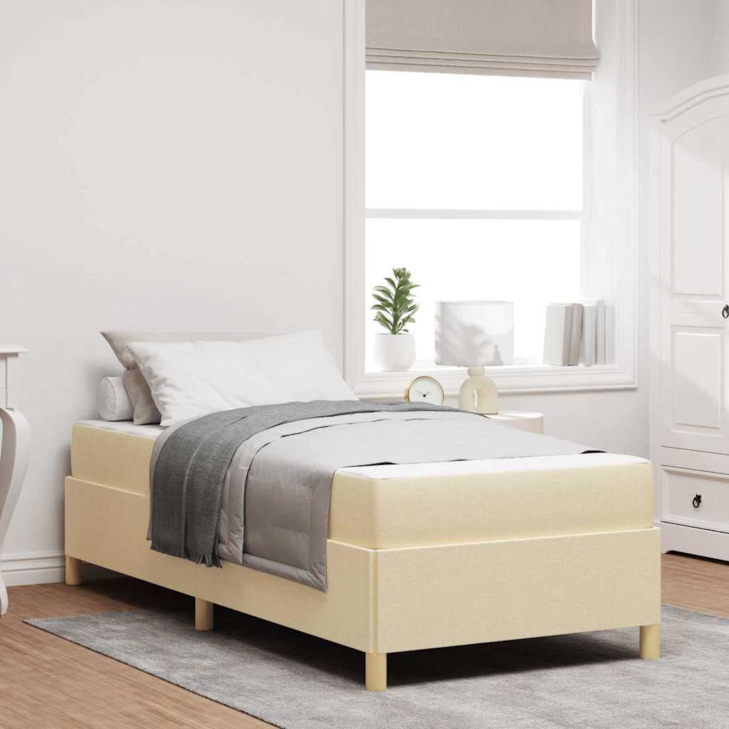 vidaXL Estructura de cama Crema 100 x 200 cm tela