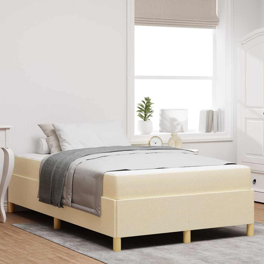 vidaXL Estructura de cama Crema 120 x 200 cm tela