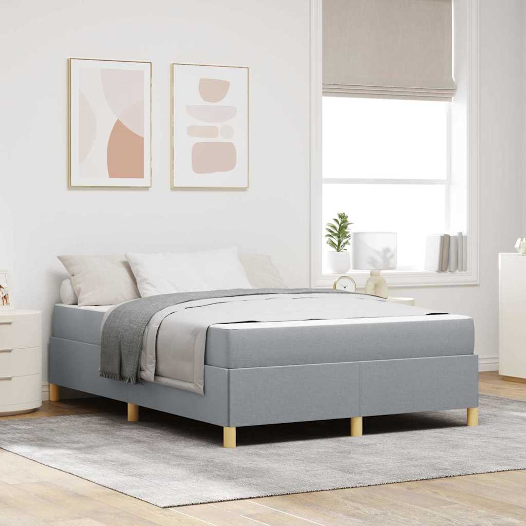 vidaXL Estructura de cama Gris Claro 140 x 190 cm tela