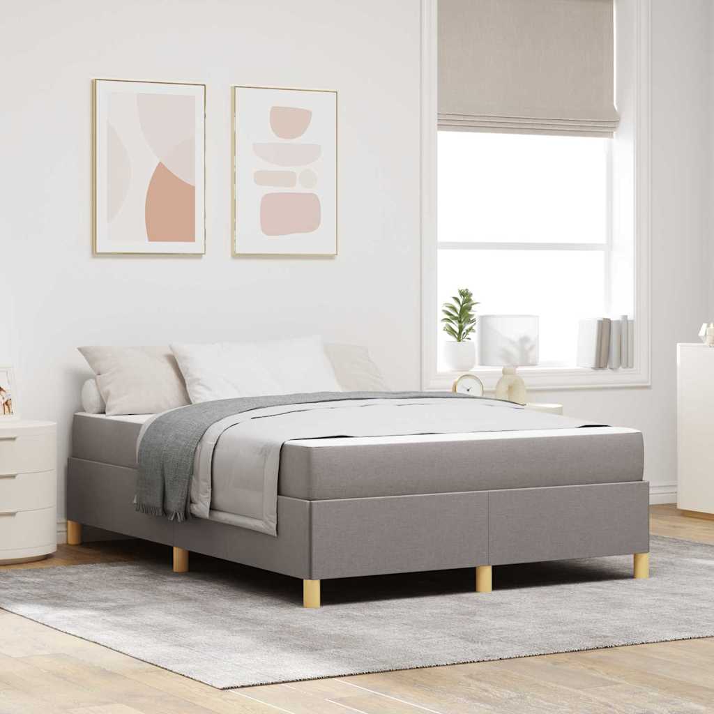 vidaXL Estructura de cama Taupé 140 x 190 cm tela