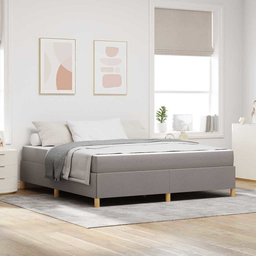 vidaXL Estructura de cama Taupé 180 x 200 cm tela