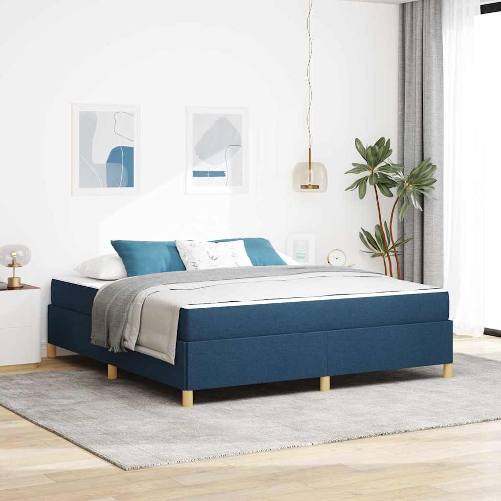 vidaXL Estructura de cama Azul 180 x 200 cm tela