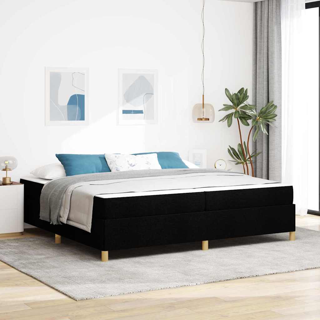 vidaXL Estructura de cama Negro 200 x 200 cm tela