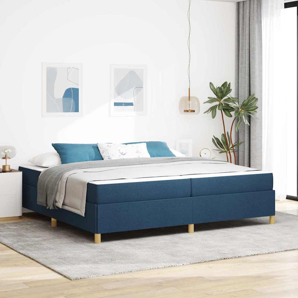 vidaXL Estructura de cama Azul 200 x 200 cm tela