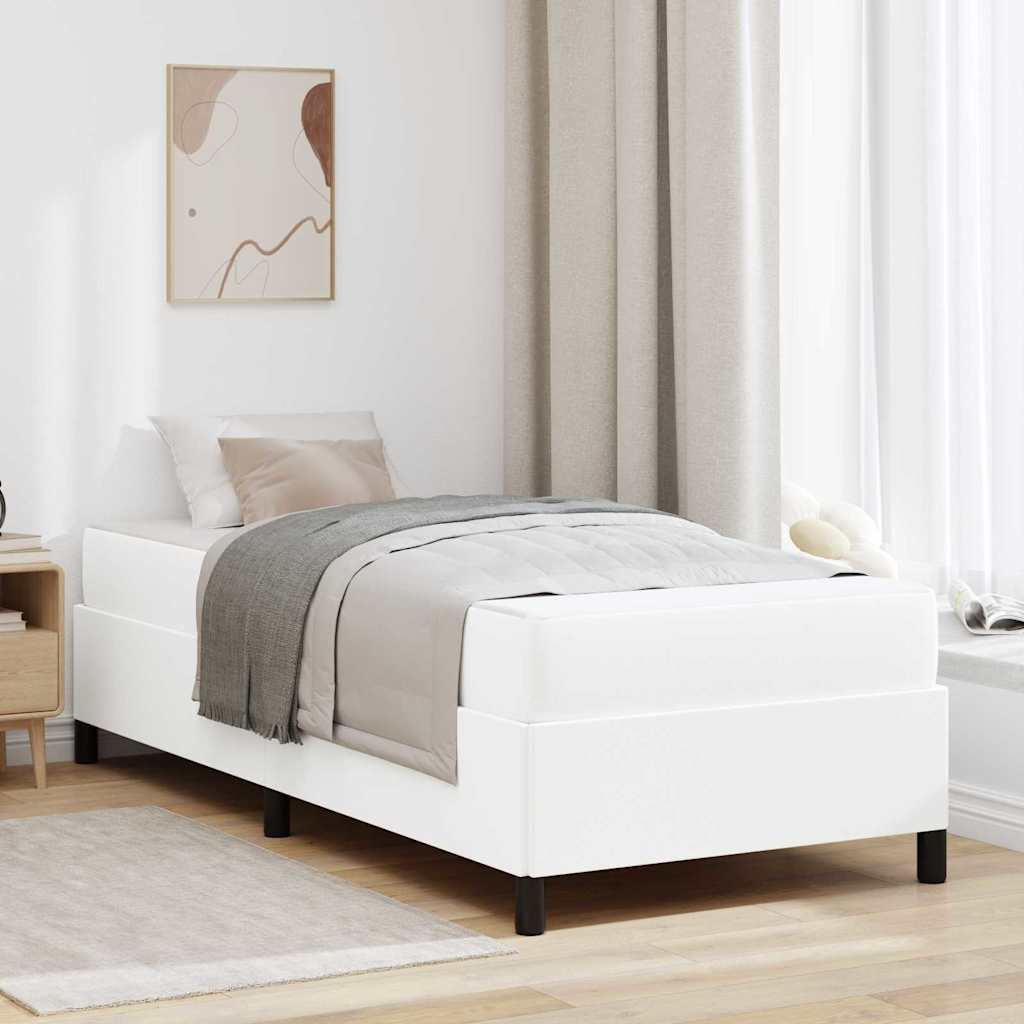 vidaXL Estructura de cama con colchón 90 x 200 cm tela
