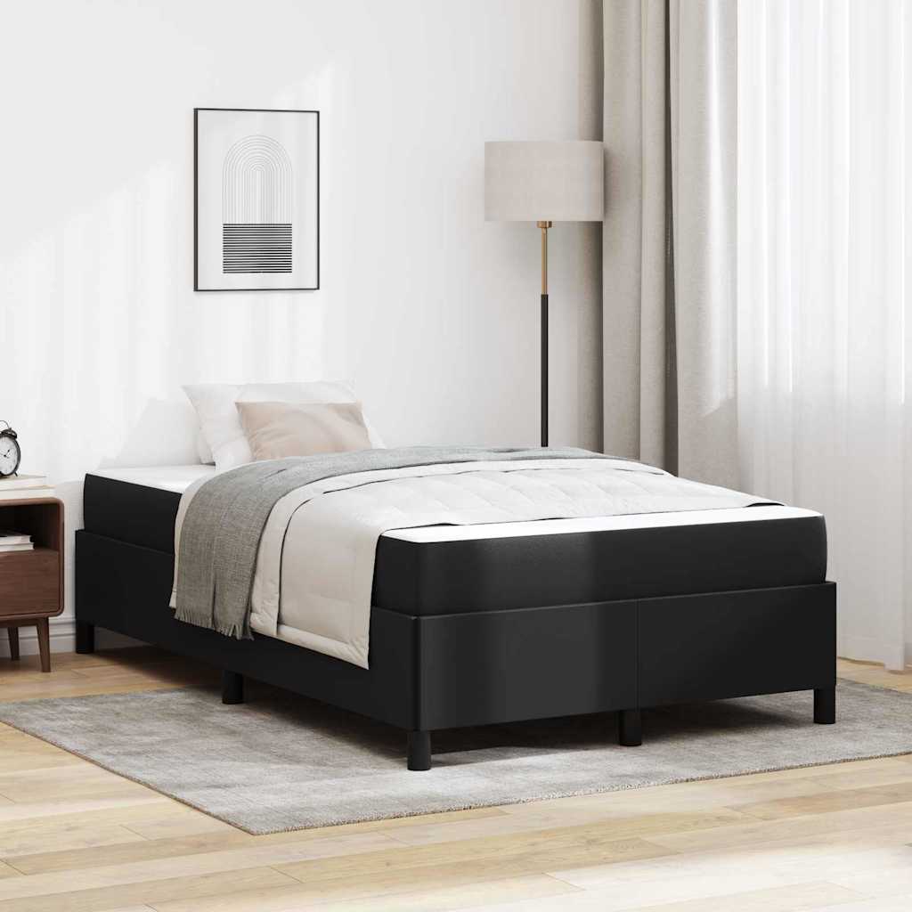 vidaXL Estructura de cama con colchón Negro 120 x 200 cm tela