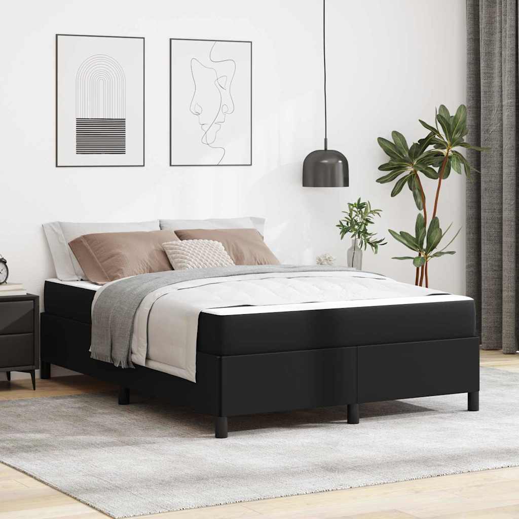 vidaXL Estructura de cama con colchón Negro 160 x 200 cm tela