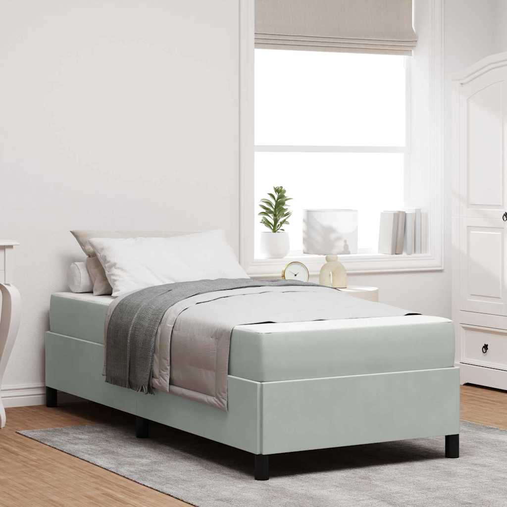 vidaXL Estructura de cama Gris Claro 90 x 190 cm tela