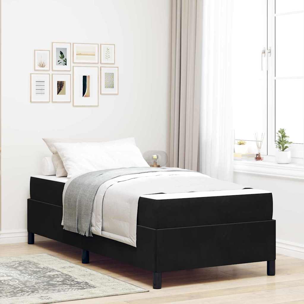 vidaXL Estructura de cama Negro 90 x 200 cm tela