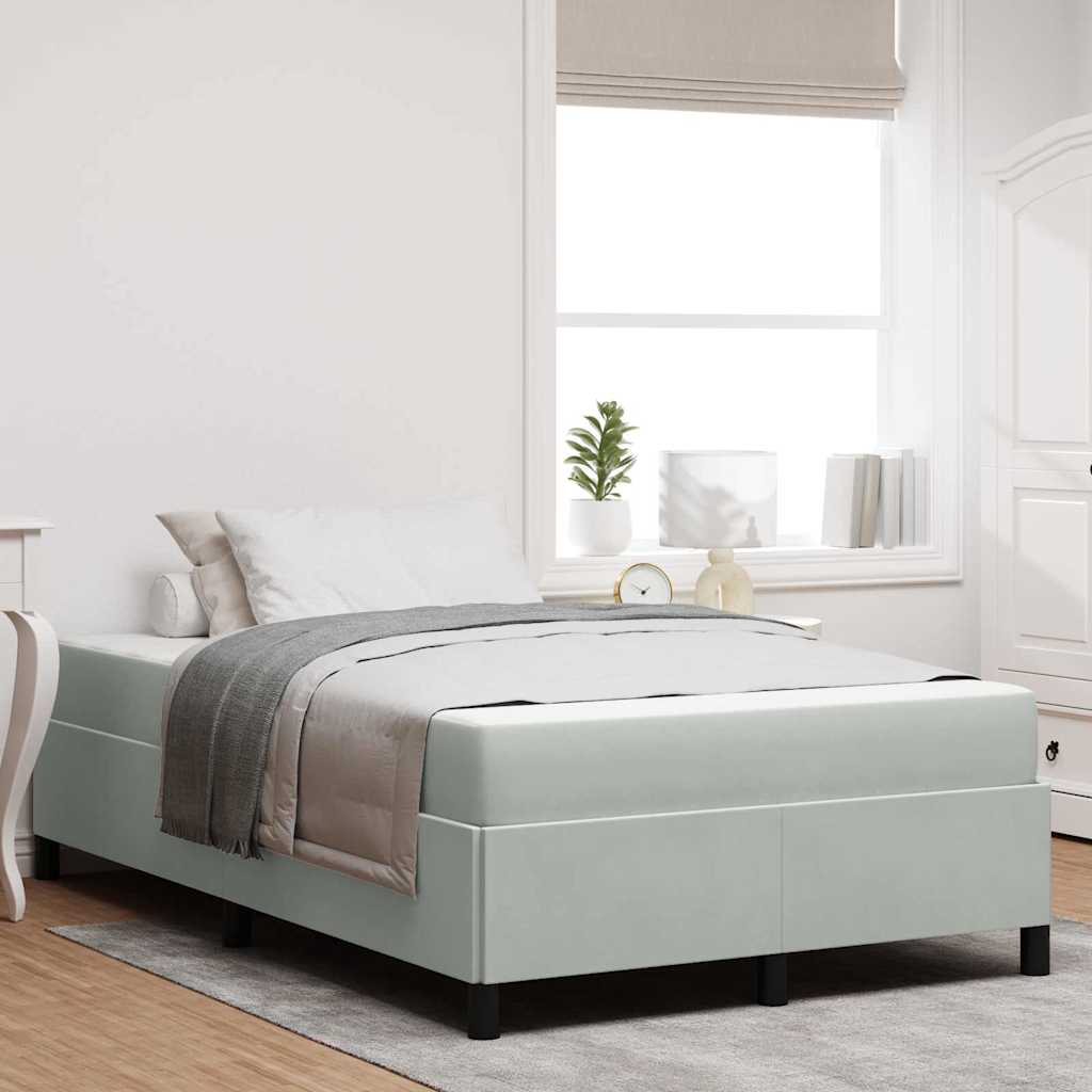 vidaXL Estructura de cama Gris Claro 120 x 190 cm tela