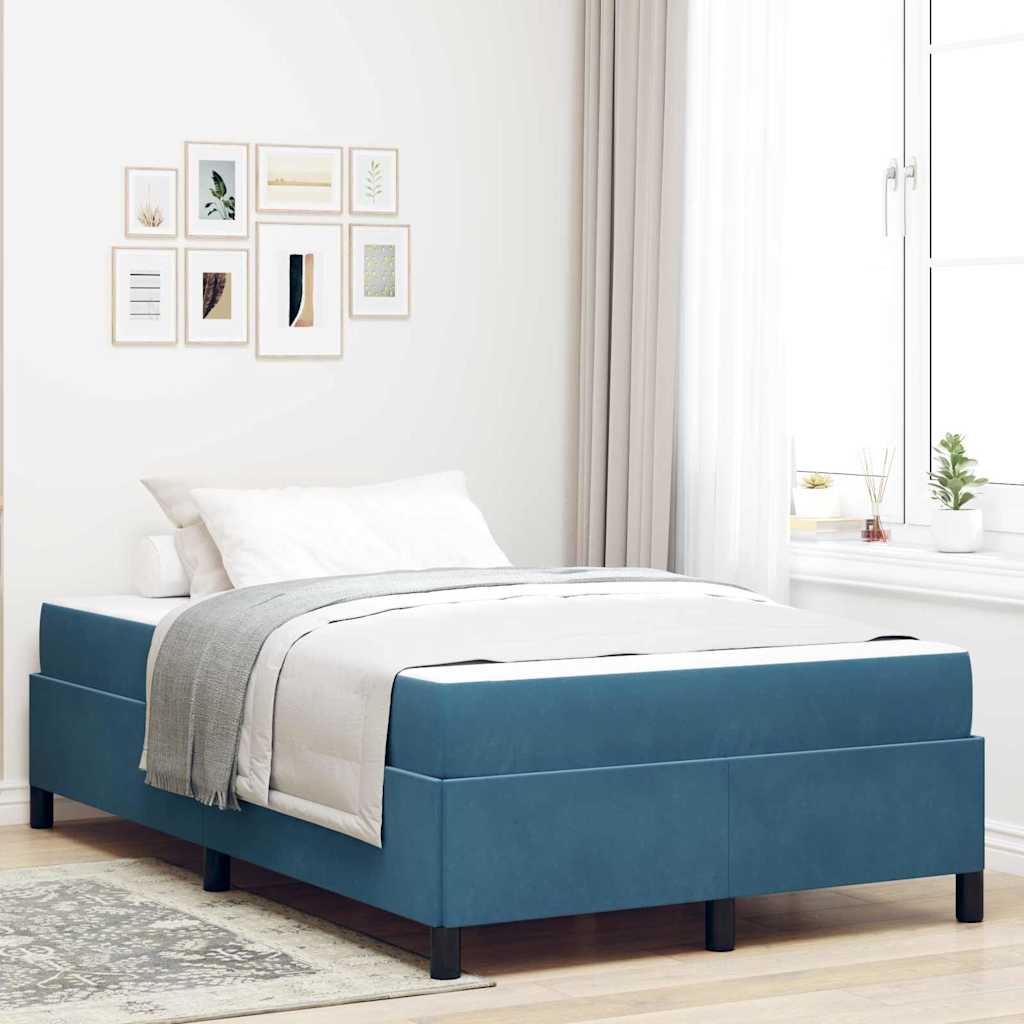 vidaXL Estructura de cama Azul Oscuro 120 x 190 cm tela
