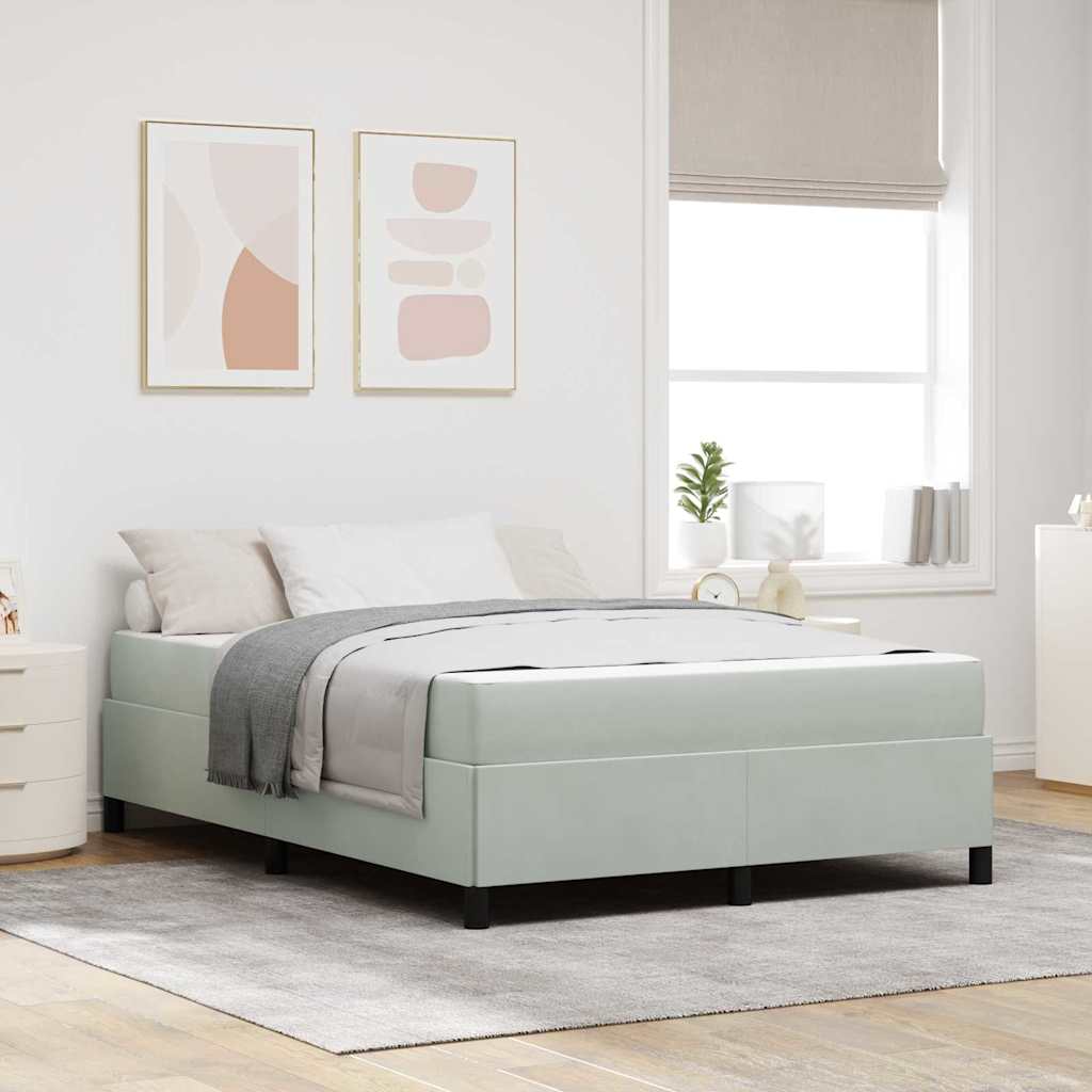 vidaXL Estructura de cama Gris Claro 140 x 200 cm tela