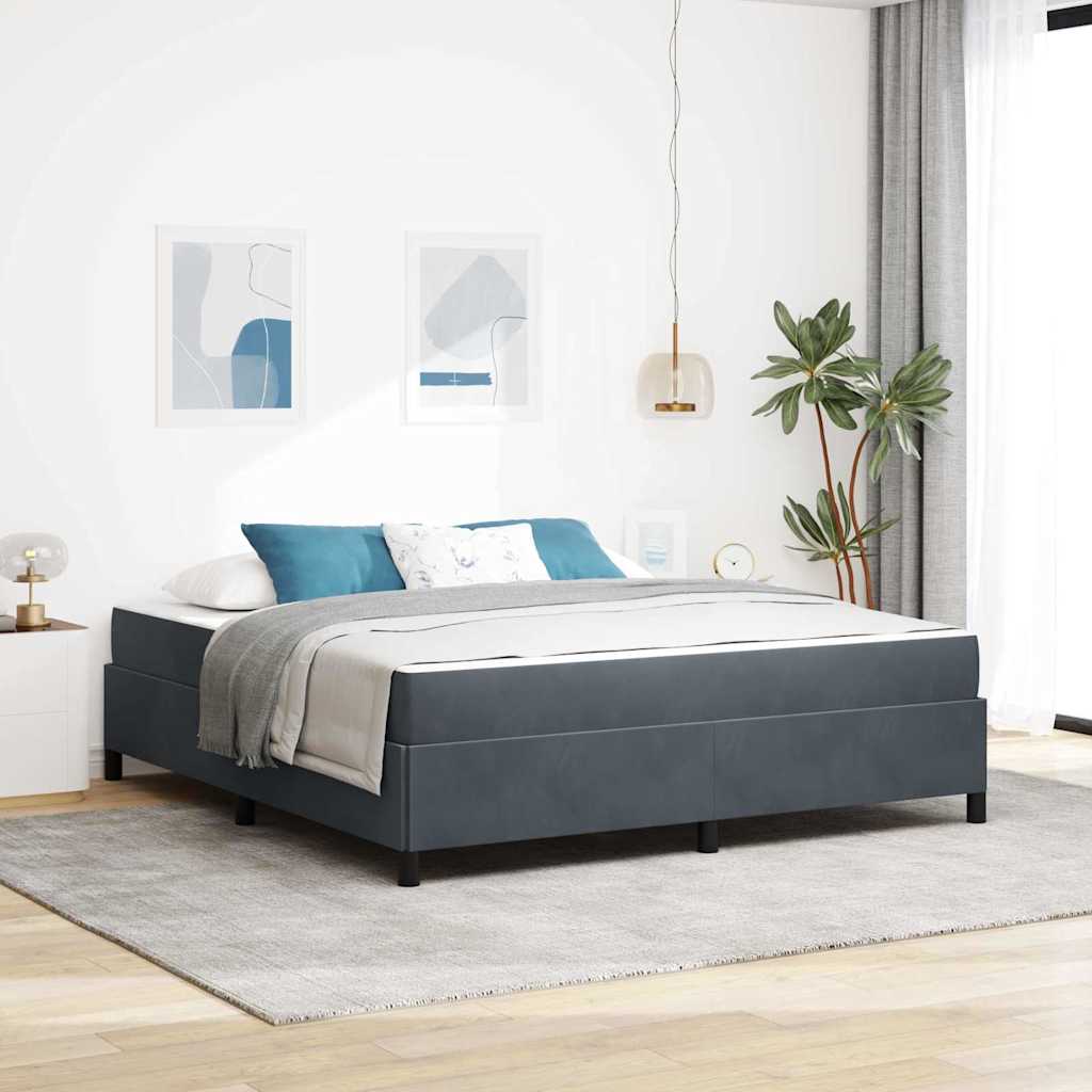 vidaXL Estructura de cama Gris oscuro 180 x 200 cm tela