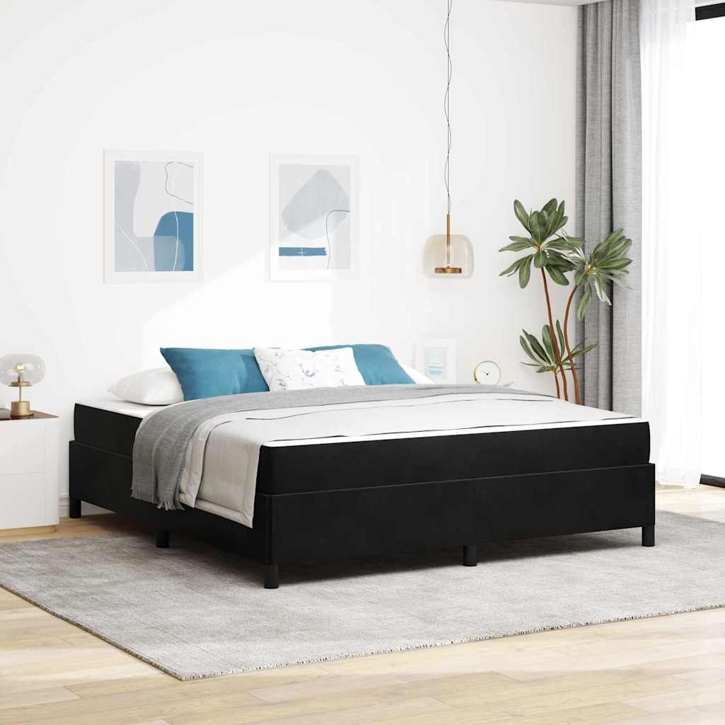 vidaXL Estructura de cama Negro 180 x 200 cm tela