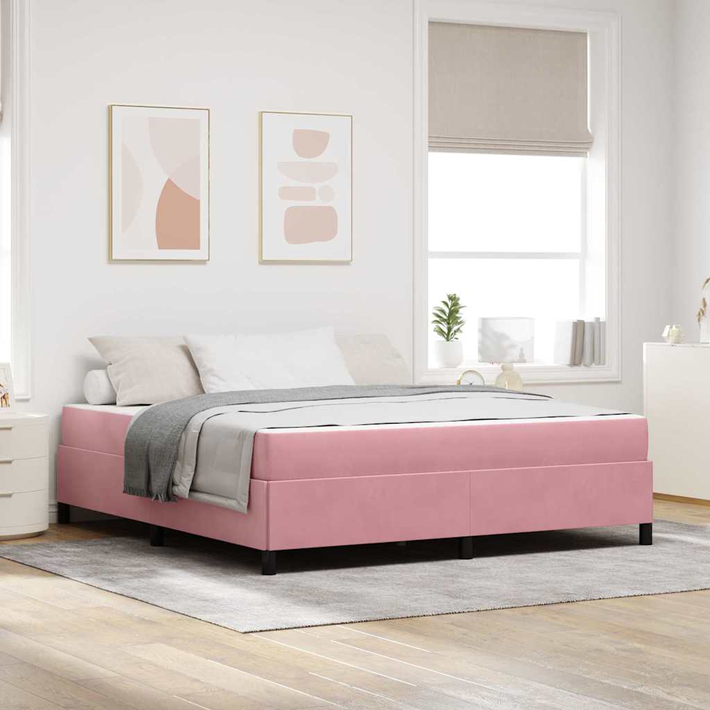 vidaXL Estructura de cama Rosa 180 x 200 cm tela