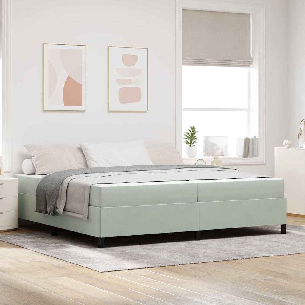 vidaXL Estructura de cama Gris Claro 200 x 200 cm tela