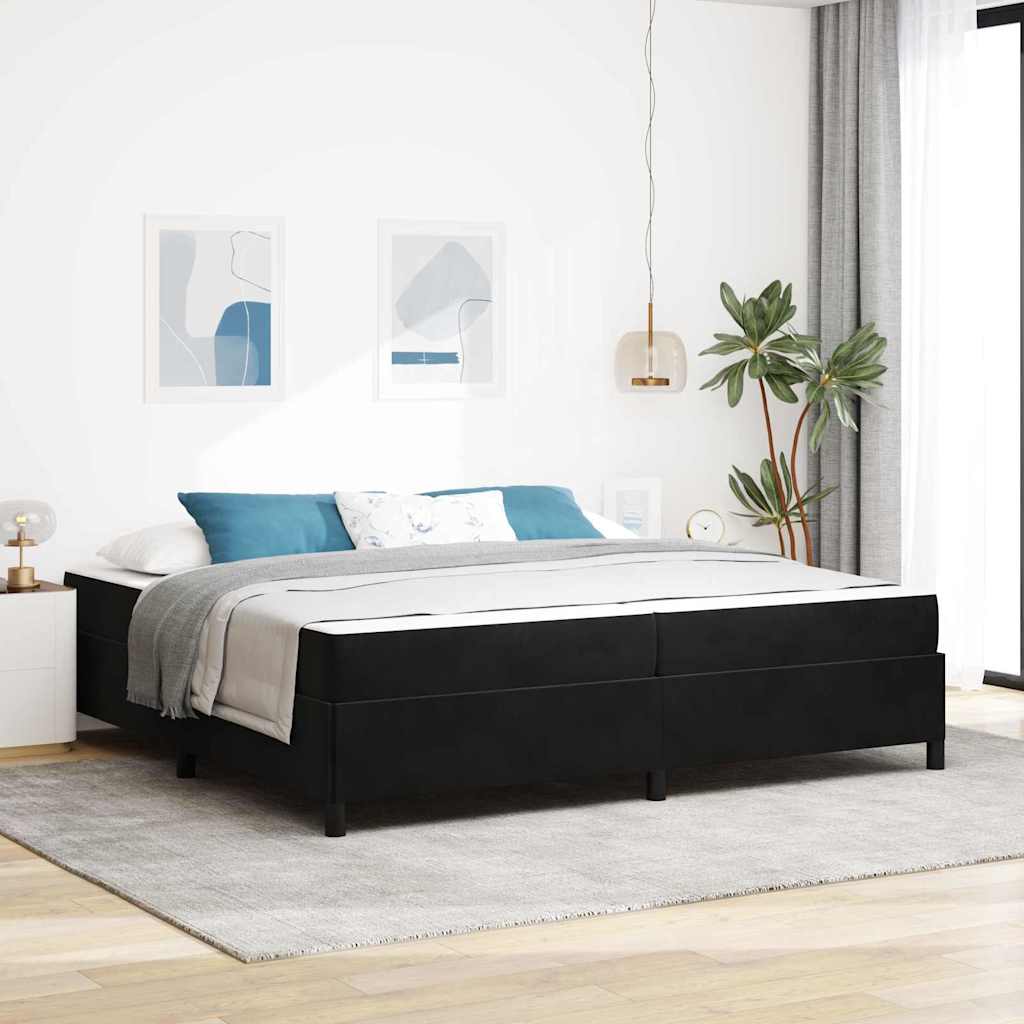 vidaXL Estructura de cama Negro 200 x 200 cm tela