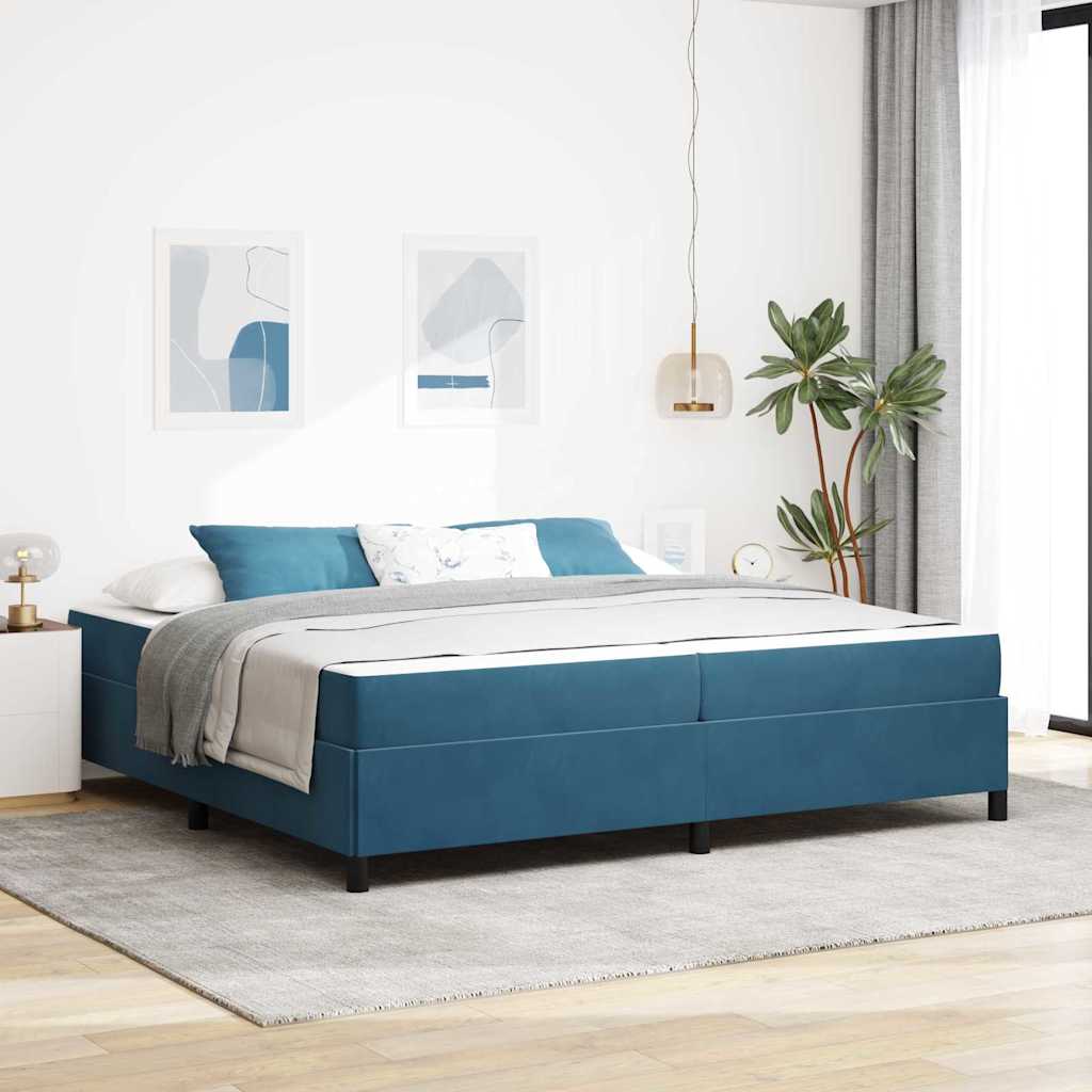vidaXL Estructura de cama Azul Oscuro 200 x 200 cm tela