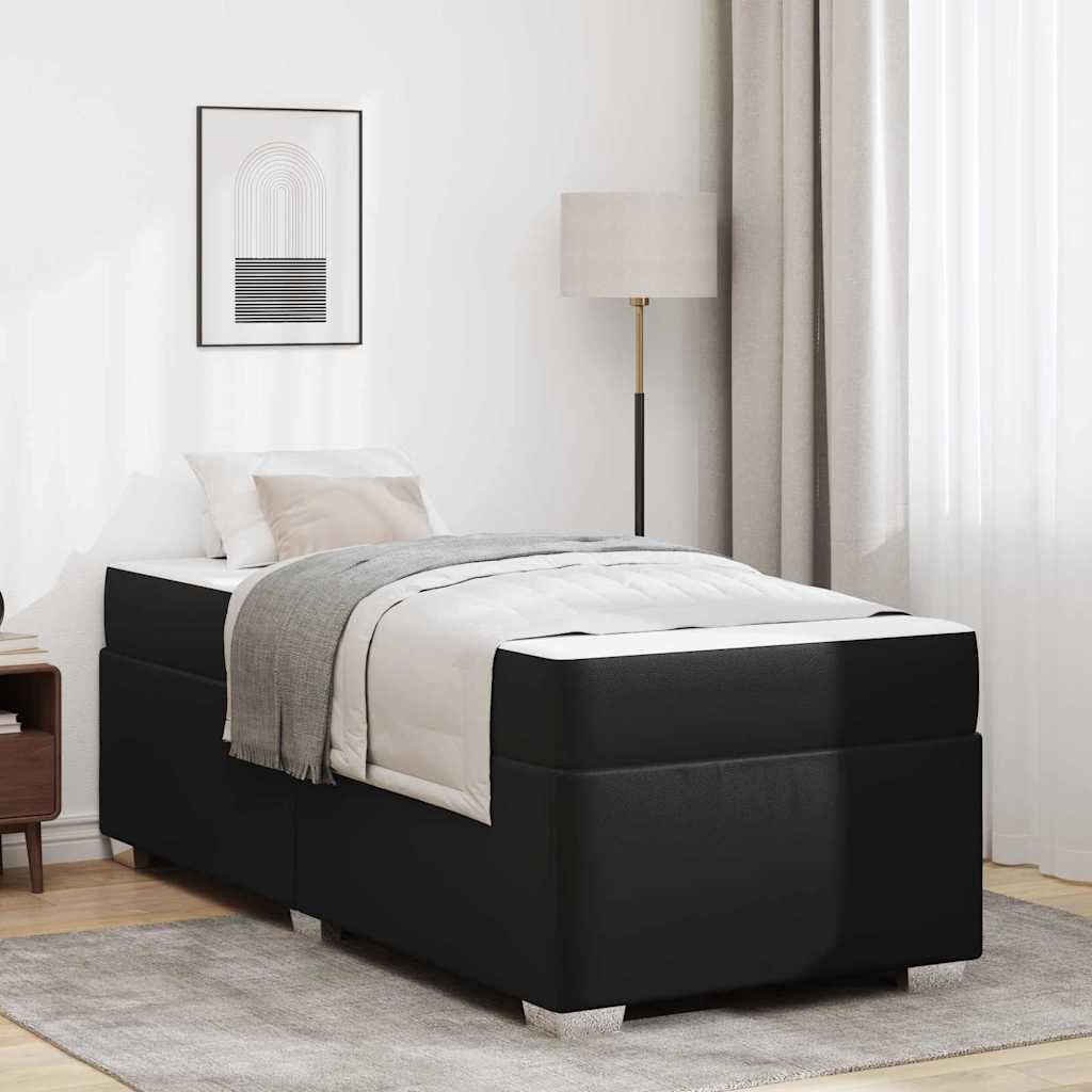 vidaXL Estructura de cama Negro 90 x 200 cm PVC
