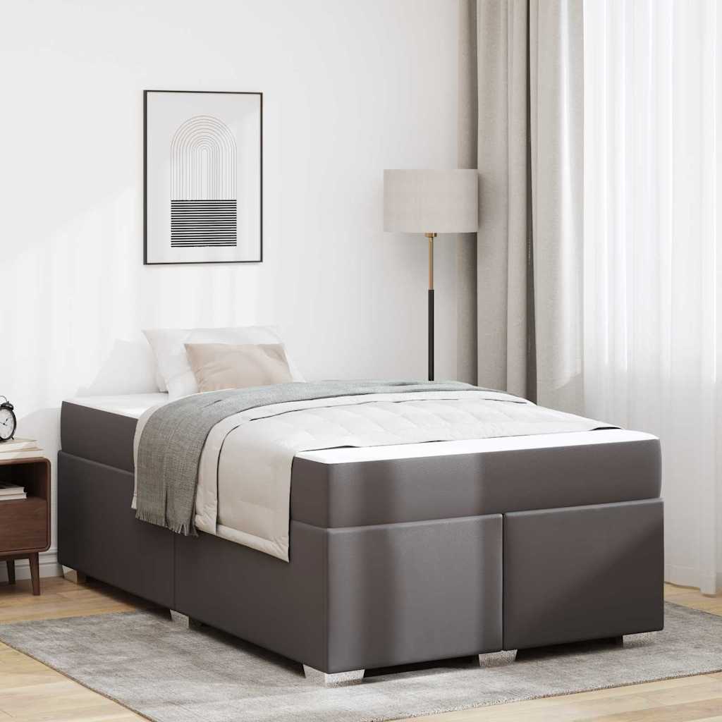 vidaXL Estructura de cama Gris 120 x 200 cm PVC