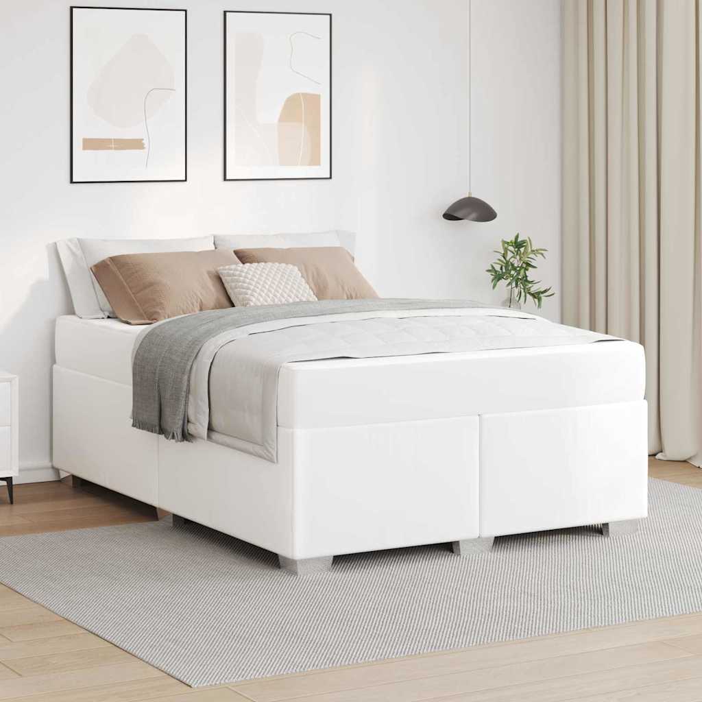 vidaXL Estructura de cama Blanco 140 x 200 cm PVC