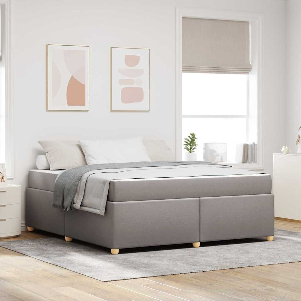 vidaXL Estructura de cama Taupé 180 x 200 cm tela