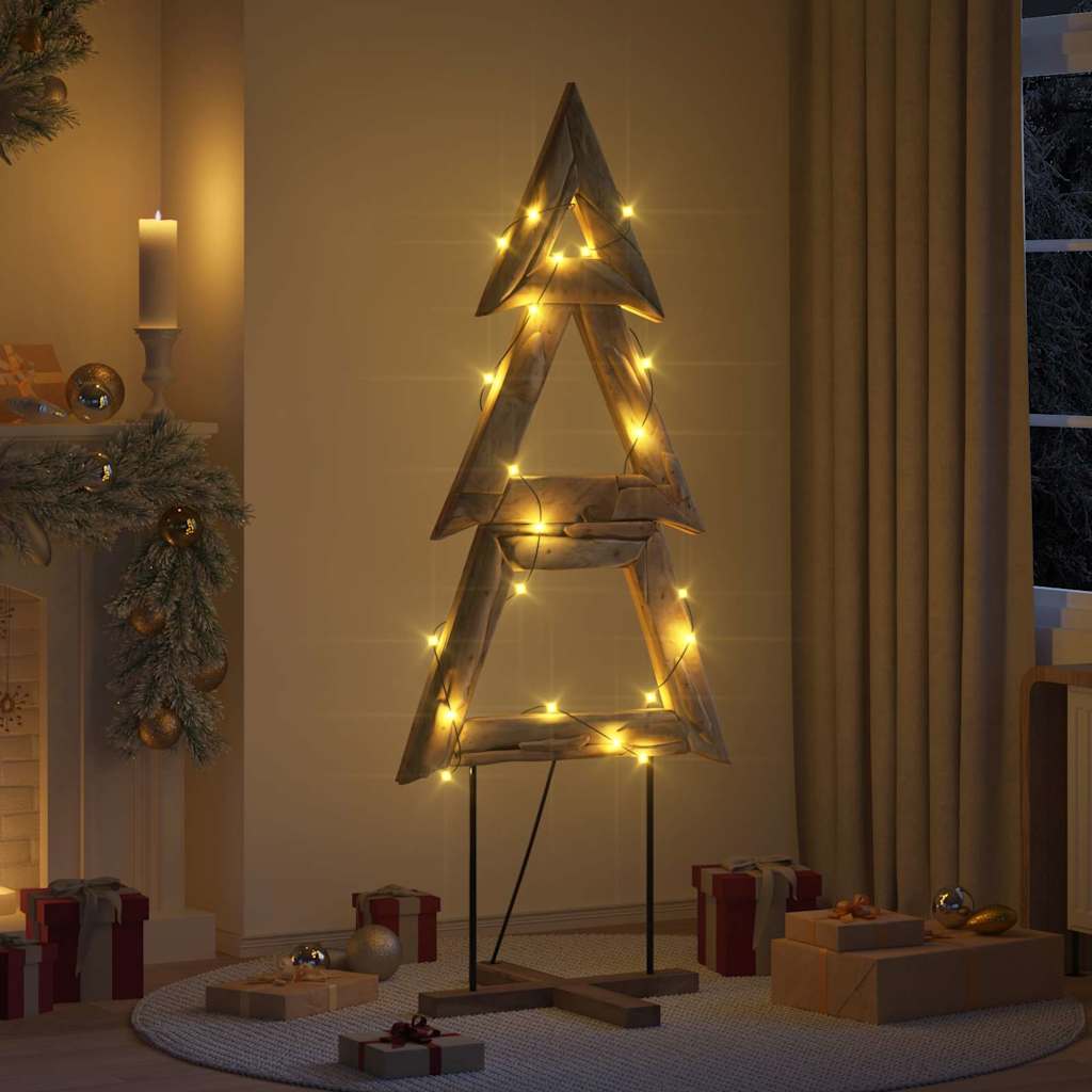vidaXL Árbol de Navidad Marrón 181 cm Madera de teca maciza
