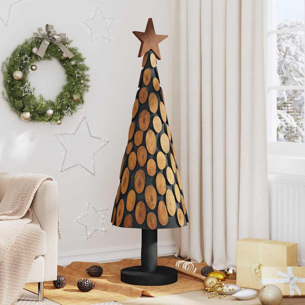 vidaXL Árbol de Navidad Marrón 149 cm Madera de teca maciza