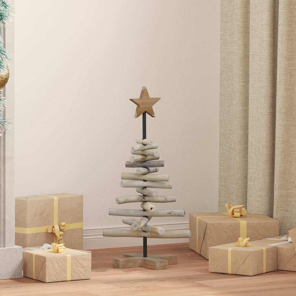 vidaXL Árbol de Navidad Marrón 60 cm Madera de teca maciza