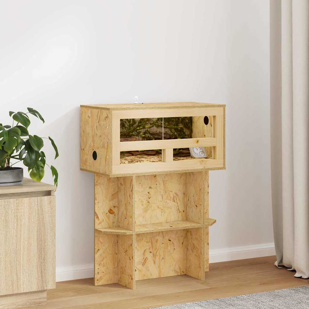 vidaXL Terrario Marrón 60 x 30 x 80 cm OSB